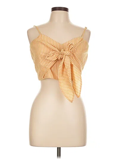 Pre-owned Showpo Tube Top Yellow Strapless Neckline Tops