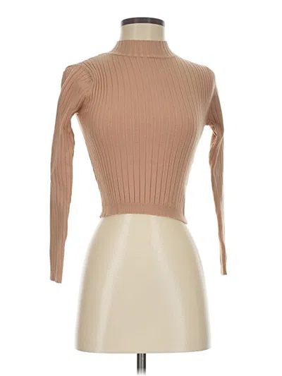Pre-owned Showpo Turtleneck Sweater In Tan
