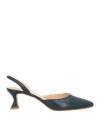 Showroom Woman Pumps Midnight Blue Size 5 Leather In Blue