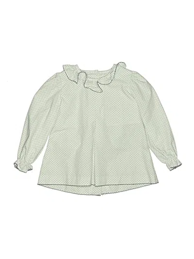 Pre-owned Shrimp & Grits Kids' Long Sleeve Blouse In Green