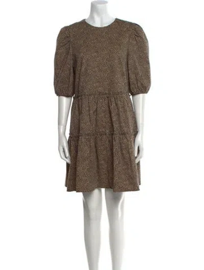 Pre-owned Shrimps Animal Print Mini Dress W/ Tags In Brown