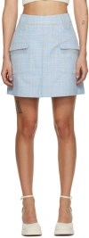 Shrimps Blue Rose Miniskirt In Blue / Orange