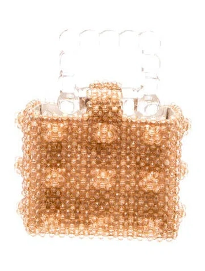 Pre-owned Shrimps Crystal Top Handle Bag In Brown
