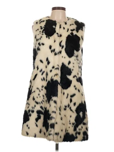 Pre-owned Shrimps Faux Fur Vest In White