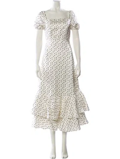 Pre-owned Shrimps Linen Long Dress In White