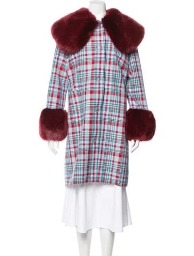 Pre-owned Shrimps Plaid Print Coat In Multi