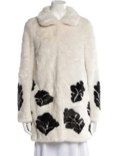 Pre-owned Shrimps Printed Coat In Neutral