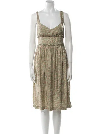 Pre-owned Shrimps Silk Midi Length Dress In Blue