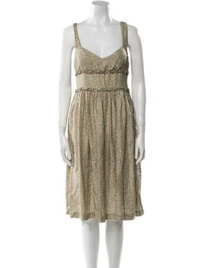 Pre-owned Shrimps Silk Midi Length Dress In Blue