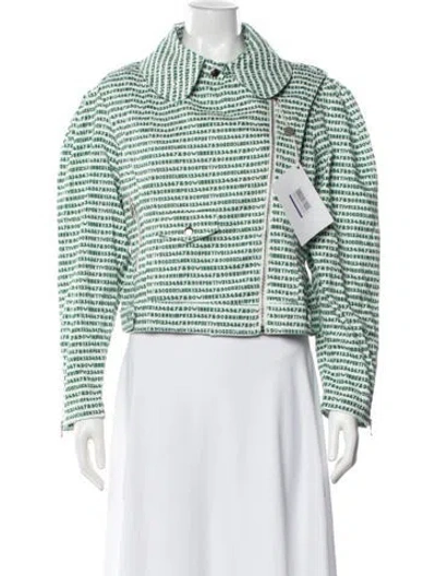 Pre-owned Shrimps Striped Jacket W/ Tags In Green