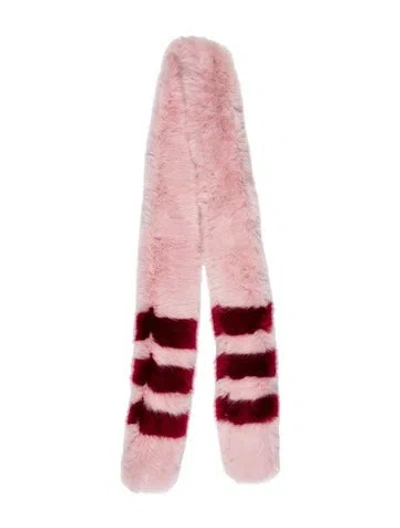 Pre-owned Shrimps Striped Scarf In Pink