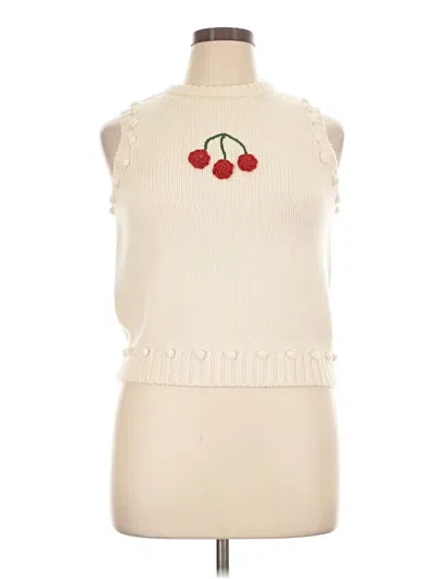 Pre-owned Shrimps Sweater Vest In Ivory