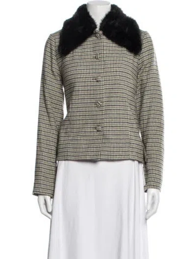 Pre-owned Shrimps Tweed Pattern Jacket In Multicolor