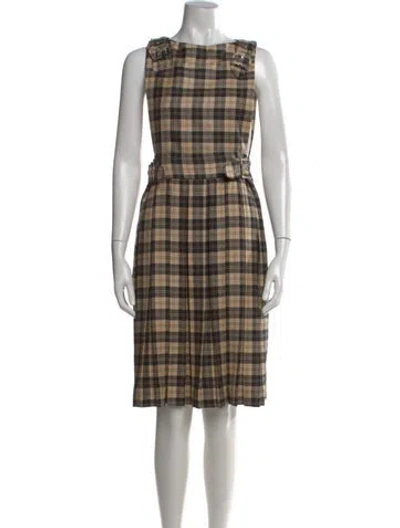 Pre-owned Shrimps Wool Knee-length Dress In Neutral