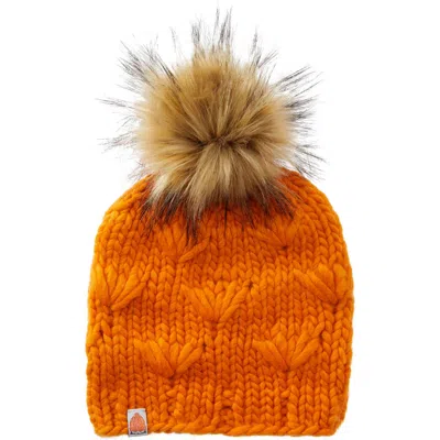 Sht That I Knit Sh*t That I Knit The Motley Merino Wool Beanie In Og Orange