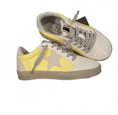 Shu Shop Kids' Girl's Paz Star Sneaker In Neon Yellow In Brown