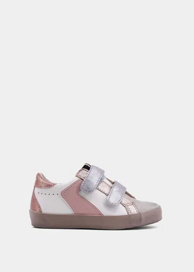 Shu Shop Kids' Girl's Renata Mini Sneakers In Rose Gold In White