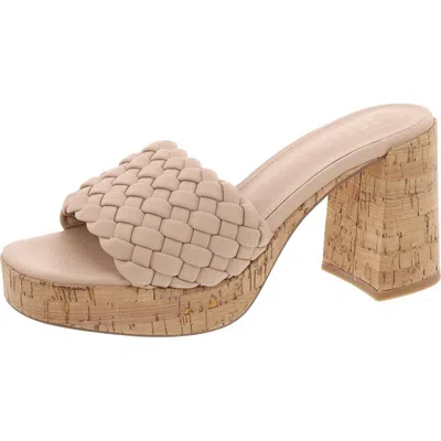 Shu Shop Gladys Womens Slip On Open Toe Platform Sandals In Brown