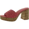 Shu Shop Gladys Womens Slip On Open Toe Platform Sandals In Pink