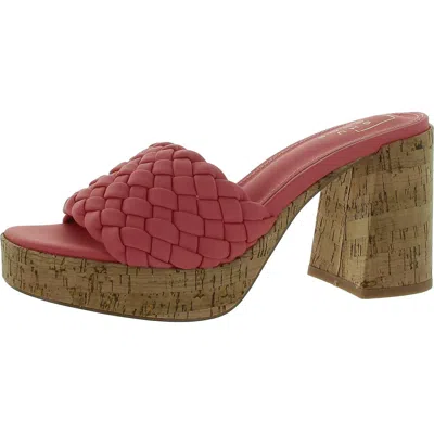 Shu Shop Gladys Womens Slip On Open Toe Platform Sandals In Pink