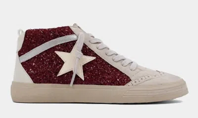 Shu Shop Paulina Glitter Sneaker In Dark Red