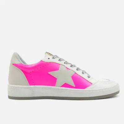 Shu Shop Paz Sneaker In Neon Pink In White