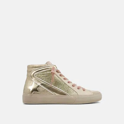 Shu Shop Roxanne Sneakers In Gold Distressed