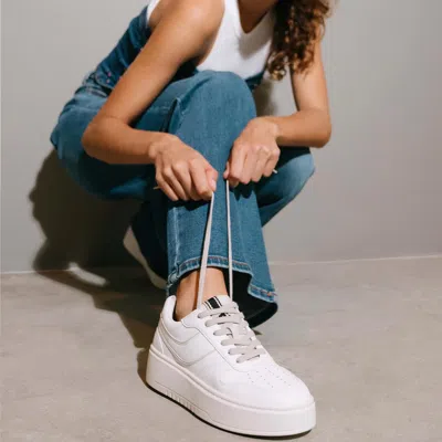 Shu Shop Satine Platform Sneakers In White