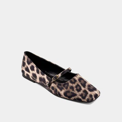Shu Shop Women's Adele Mary Jane Shoe In Leopard Satin In Multi