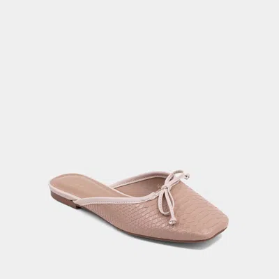 Shu Shop Women's Andrea Slip-on Mule In Nude Snake