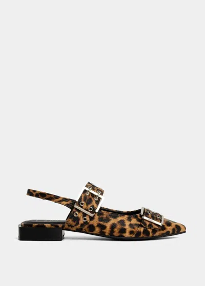 Shu Shop Women's Angela Slingback Flat In Leopard Print In Multi
