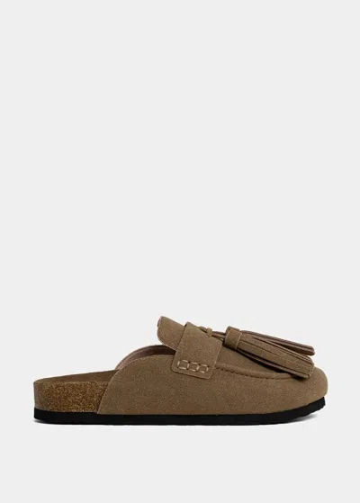 Shu Shop Women's Ariana Moccasin In Taupe Suede In Brown