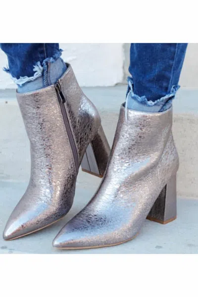Shu Shop Women's Baby I'm A Star Pewter Booties In Silver