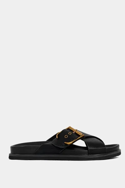 Shu Shop Women's Barb Slide Sandal In Black In Blue
