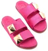 Shop Shu Shop Women Bernarda Sandal In Fuchsia Woven In Multi