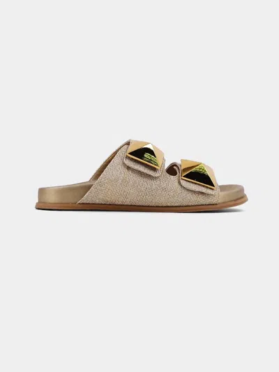 Shu Shop Women's Bernarda Woven Slide In Gold