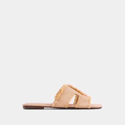 Shu Shop Women's Christine Sandal In Natural Raffia In Pink