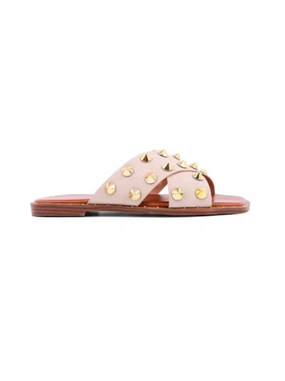 Shu Shop Women's Coraline Spike Slides In Bone In Multi