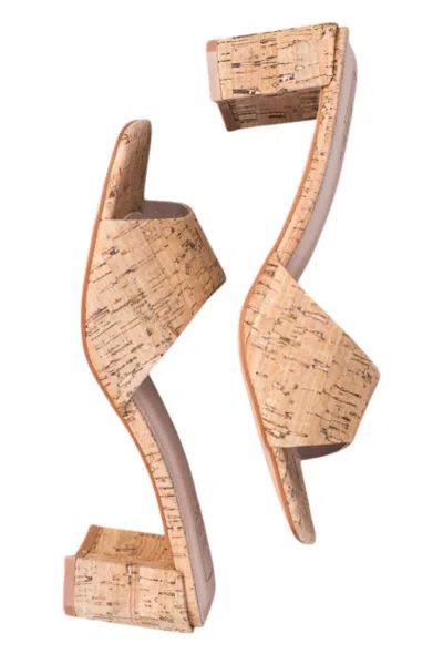 Shu Shop Women's Cork Heel Sandal In Natural In White