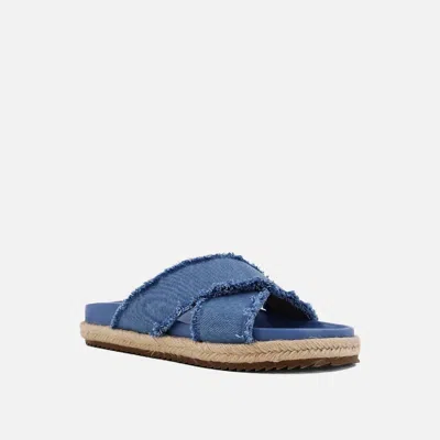 Shu Shop Women's Courtney Flat Sandal In Denim In Multi