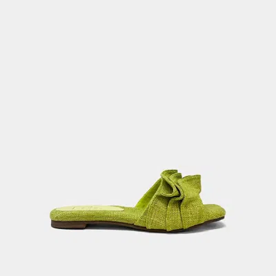 Shu Shop Women's Daisy Slides In Lime In Green