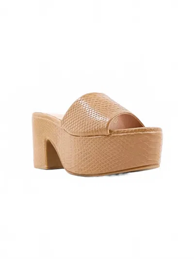 Shu Shop Women's Giza Platform Sandal In Caramel Snake In Multi