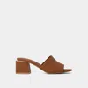 Shu Shop Women's Glinda Block Heel Mule In Camel In Brown