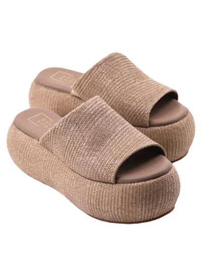 Shu Shop Women Ilana Wedge Sandal In Taupe In Grey