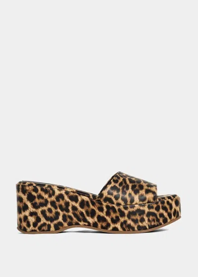 Shu Shop Women's Ivy Platform Wedge Sandal In Leopard In Animal Print