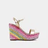 Shu Shop Women's Jacinta Rainbow Wedge In Light Gold In Multi