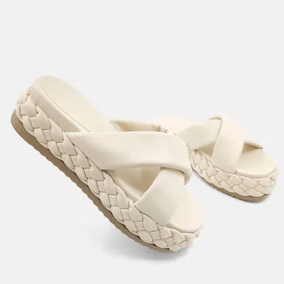 Shu Shop Women's Kimora Braided Platform Sandal In Cream