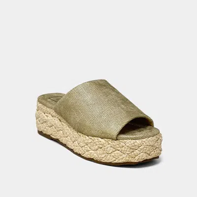Shu Shop Women's Lizzie Sandal In Gold Woven In Multi