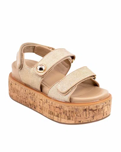 Shu Shop Women's Lucille Platform Sandals In Golden Woven In Multi