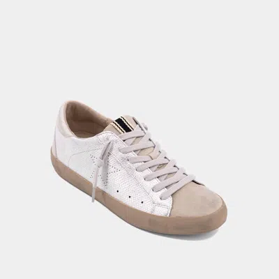 Shu Shop Women's Mia Sneaker In Silver Snake In White